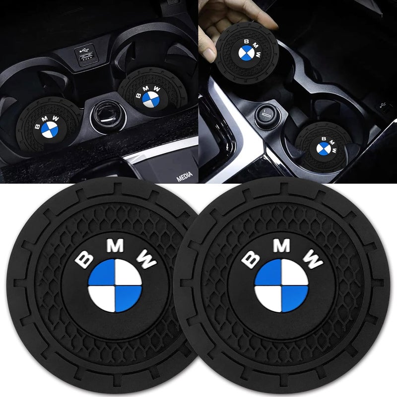 BFIVEANTE Car Cup Holder Coaster for BMW X1 X3 M3 M5 X1 X5 X6 Z4 3 5 7 Series Silicone Cupholder Coaster,Car Interior Accessories,2.76 Inch 2 Pieces - Image 1